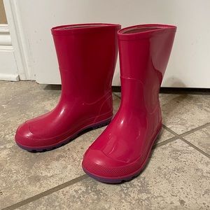 Pink rain boots girls toddler size 9-10